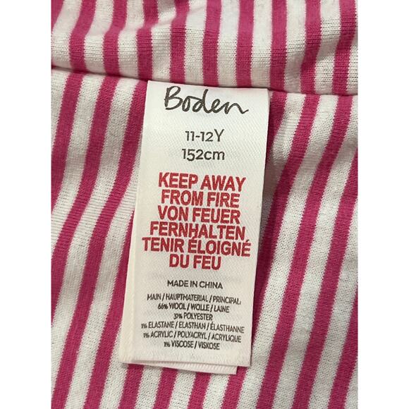 Mini Boden Navy Duffle Toggle Wool Blend Coat Girls Size 11-12Y Hooded Classic - Picture 5 of 9